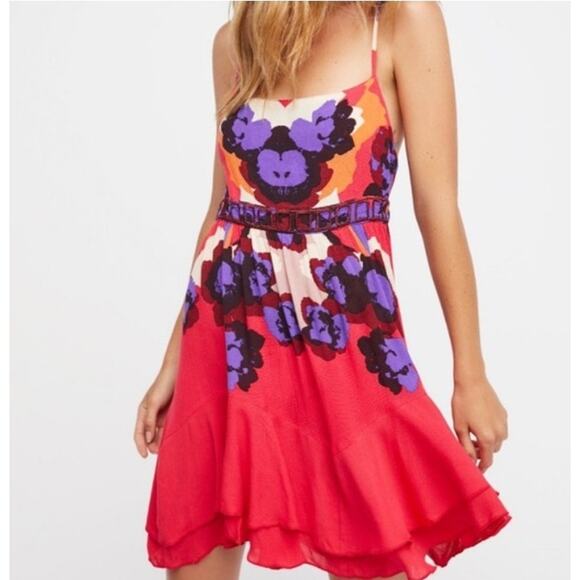 Free People Intimitately Sweet Lucy Ruffle Mini Dress - Picture 1 of 8